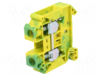Splice terminal: rail | screw terminal | yellow-green | polyamide