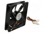 Fan: DC | axial | 12VDC | 120x120x25mm | 17.5dBA | slide | 1200rpm | black
