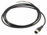 Cable: for sensors/automation | UNF 1/2-20 | PIN: 3 | straight | 2m
