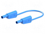 Test lead | 32A | banana plug 4mm,both sides | Len: 0.5m | blue