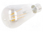 LED lamp | grey | E27 | 230VAC | 300lm | 6W | 360&deg; | 1800K