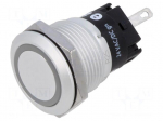 Indicator: LED | flat | green | 24VDC | 24VAC | &Oslash;19mm | 82 | connectors