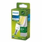 PHILIPS LED stikla 40W B35 E14 4000K caurspīdīga ultra energoefektīva spuldze 8720169188150 929003626001