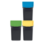 Uued tooted // Kosze na śmieci STACKBOX Q SET - czarny 20l. Keden
