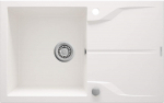 1-bowl granite sink with drainer - mounted flush with the worktop