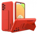 Back panel cover Wozinsky Samsung Galaxy A13 5G Kickstand Case Silicone Stand Cover Red