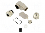 Connector: M12 | plug | PIN: 4 | female | 250V | angled | IP67 | zinc alloy