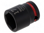 Socket | 6-angles,socket spanner,impact | HEX 17mm | 3/8" | IMPAKTOR
