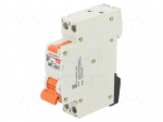 RCBO breaker | Inom: 6A | Ires: 30mA | Poles: 1+N | 230/400VAC | IP20