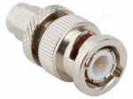 Adapter | BNC male,SMA male | Insulation: PTFE | 50&Omega; | brass | 4GHz