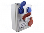 Electric switchboard | IP44 | wall mount | ABS | Thread: PG16