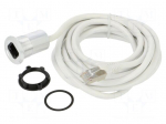 Adapter cable | 3m | RJ45 socket,RJ45 plug | Body: silver