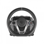 GENESIS Seaborg 400 Black, Silver USB Steering wheel + Pedals Nintendo Switch, PC, PlayStation 4, Playstation 3, Xbox 360, Xbox One, Xbox One S, Xbox One X