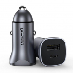 Auto charger Ugreen  CD130 USB-A / USB-C 30W Car Charger Grey