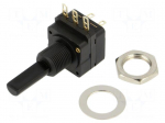 Potentiometer: shaft | 10k&Omega; | 200mW | THT | 6mm | plastic | carbon | PC-16