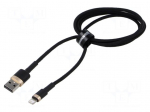 Cable | High Speed,USB 2.0 | Apple Lightning plug,USB A plug | 1m