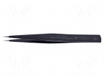 Tweezers | Blade tip shape: sharp | Tweezers len: 140mm | ESD