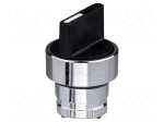 Switch: rotary | 22mm | Stabl.pos: 3 | black | none | IP65 | prominent