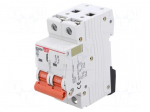 Circuit breaker | 230/400VAC | Inom: 20A | Poles: 2 | Charact: C | 6kA