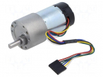 Motor: DC | with gearbox | 6&divide;12VDC | 5.5A | Shaft: D spring | 76rpm