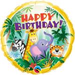 Folat Foil Balloon "Happy Birthday Jungle" 45cm