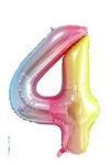 Riff 1m Folio Balloon Number 4 Glossy Colorful