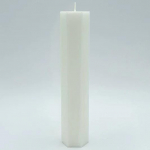Baltic Candles "Lace Candle" Crystal stearin cylinder / burning time 38h (50x200mm) White
