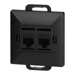 Uued tooted // Gniazdo 2xRJ45 Cat5 Pearl, RJ45-5CAT/P2, czarny