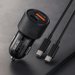 Car Charger iKaku KSC-856 PD30W QC3.0 Dual Port USB Type-C