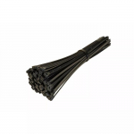 Cable ties BESK Savilces 4.4 x 350 mm, 100 pcs, black - reusable fasteners for bundling cables