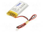 Re-battery: Li-Po | 3.7V | 620mAh | MOLEX 51021-0200 connector