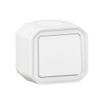 NEW PLEXO 1 GANG 2-WAY SWITCH - WHITE - SURFACE