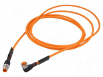 Cable: for sensors/automation | M12 | PIN: 4 | 3m | plug | 30VDC | 4A