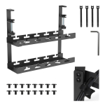 Uued tooted // Organizer podbiurkowy na kable Maclean, max. obciążenie 5kg, 2 poziomy, czarny, MC-104 B