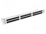 Patch panel | white | Number of ports: 48 | 19" | Cat: 6 | rack 19" | RACK