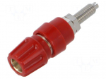 Laboratory connector: 4mm banana | socket | 30VAC | 60VDC | 63A | red
