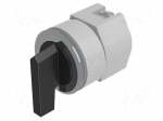 Switch: rotary | 30mm | Stabl.pos: 2 | black/silver | none | IP65 | 04