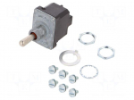 Switch: toggle | Pos: 3 | DP3T | ON-ON-ON | 6A/230VAC | 15A/28VDC | IP67