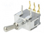 Switch: toggle | Pos: 2 | SPDT | ON-(ON) | 0.05A/48VAC | 0.05A/48VDC