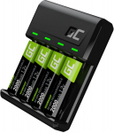 Green Cell GC VitalCharger AA and AAA charger + 4x AA 2000mAh NiMH Batteries