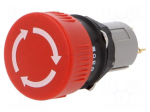 Switch: emergency stop | Stabl.pos: 2 | NC x2 | 16mm | red | none | IP65