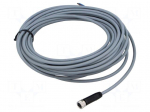 Cable: for sensors/automation | M8 | PIN: 3 | straight | 10m | plug | 4A