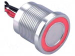 Switch: piezoelectric | Pos: 2 | SPST-NO | 0.2A/24VAC | 0.2A/24VDC