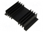 Heatsink: extruded | H | TO3 | black | L: 75mm | W: 120mm | H: 32mm | anodized