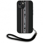 Other goods Karl Lagerfeld  Karl Lagerfeld Saffiano Athleisure Stripes Cord iPhone 15 Case - Pink