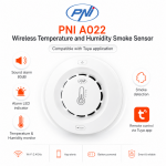 Suitsu, temperatuuri ja niiskuse andur A022 Wi-Fi-ga, Tuya rakendus, Alexa-ga &uuml;hilduv