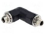Adapter | both sides,DC 5,5/2,5 socket | black | 5A
