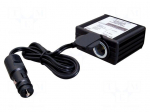 Automotive power supply | car lighter socket x1 | black | 1.2m