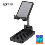 Desktop mobile phone holder iKaku KSC-386 with Qi 10W wireless charging, black