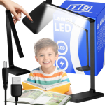 LED valgustus // Valgustid uutest tarnetest // Lampka led biurkowa szkolna na biurko dotykowa 5 barw 5w ściemniana usb -e147-1 czarny